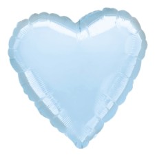 Balloon heart metallic pastel blue